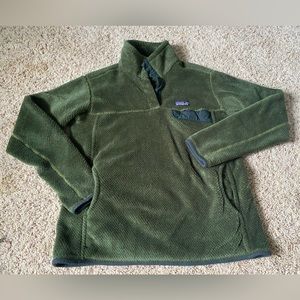 Women’s Patagonia Re-Tool Half Snap Pullover Green Large